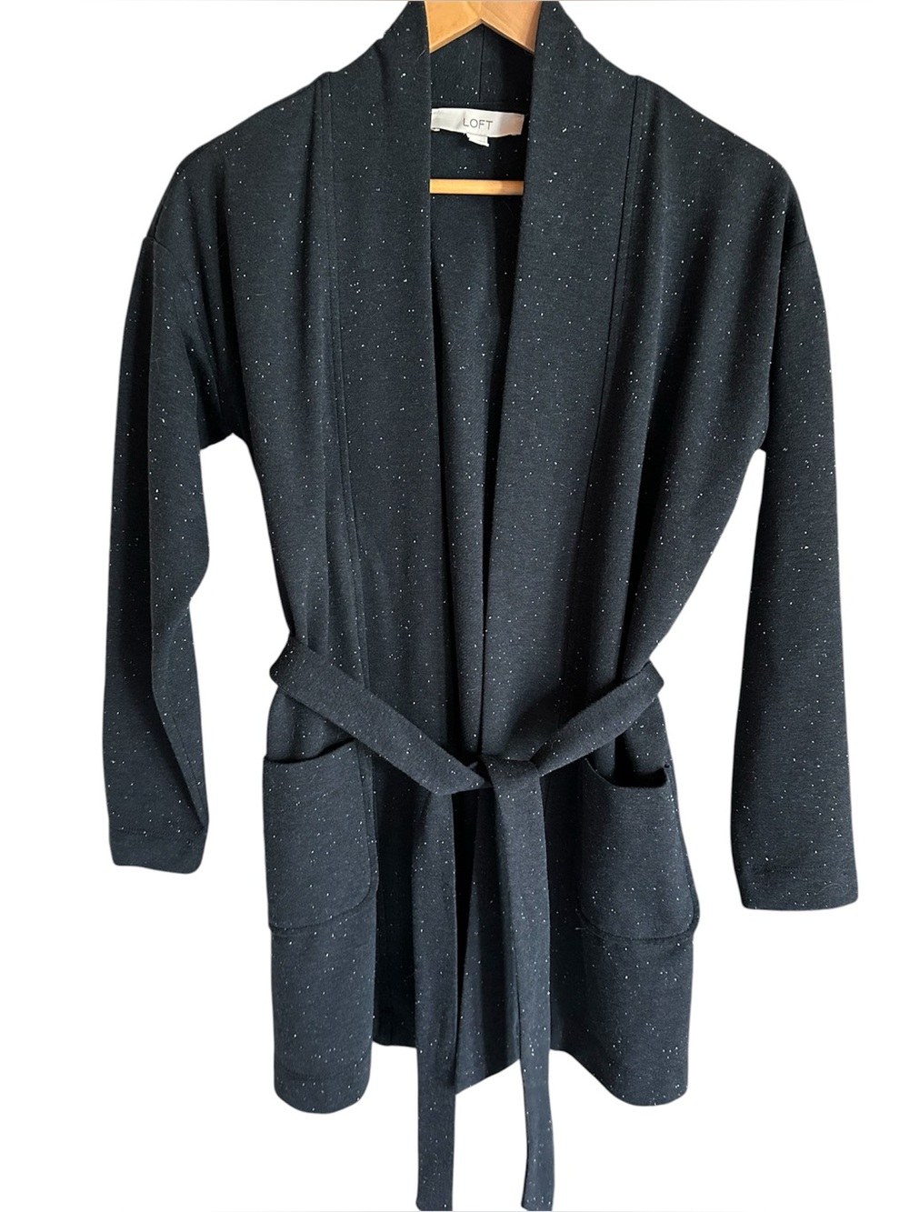 LOFT Open- Front Cardigan with Belt